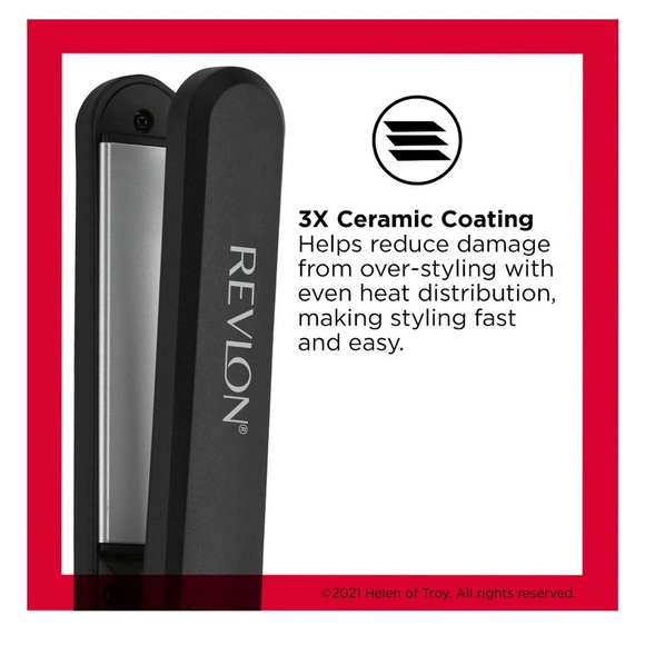 Revlon Perfect Heat 1" Ceramic Digital Flat Iron, Black- NIB - Picture 5 of 12